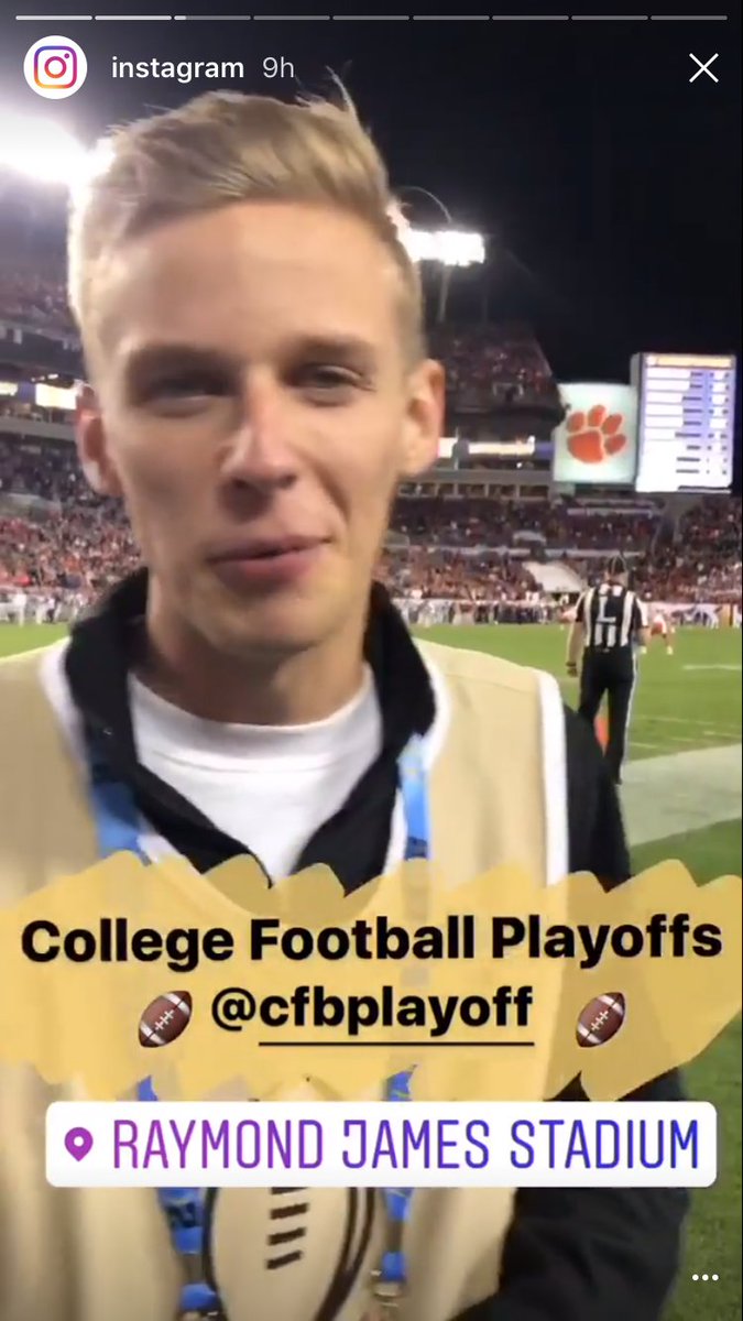 Others working 2017 Natty who were students at Clemson at the time:

<a href="/paul_trimmier/">Paul Trimmier</a>➡️ Mgr, Wasserman
<a href="/_JakeNewton_/">Jake Newton</a>➡️ Freelancer
<a href="/madwilliams727/">Madison Williams</a>➡️ Videographer with Clemson Football

Check out Maddie in background behind <a href="/Andy___Turner/">Andy Turner</a> &amp; <a href="/bradleyamoore_/">Bradley Moore</a>! And Paul creating for IG!