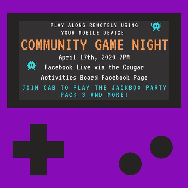 Community Game Night is back, Friday at 7pm on Facebook Live!