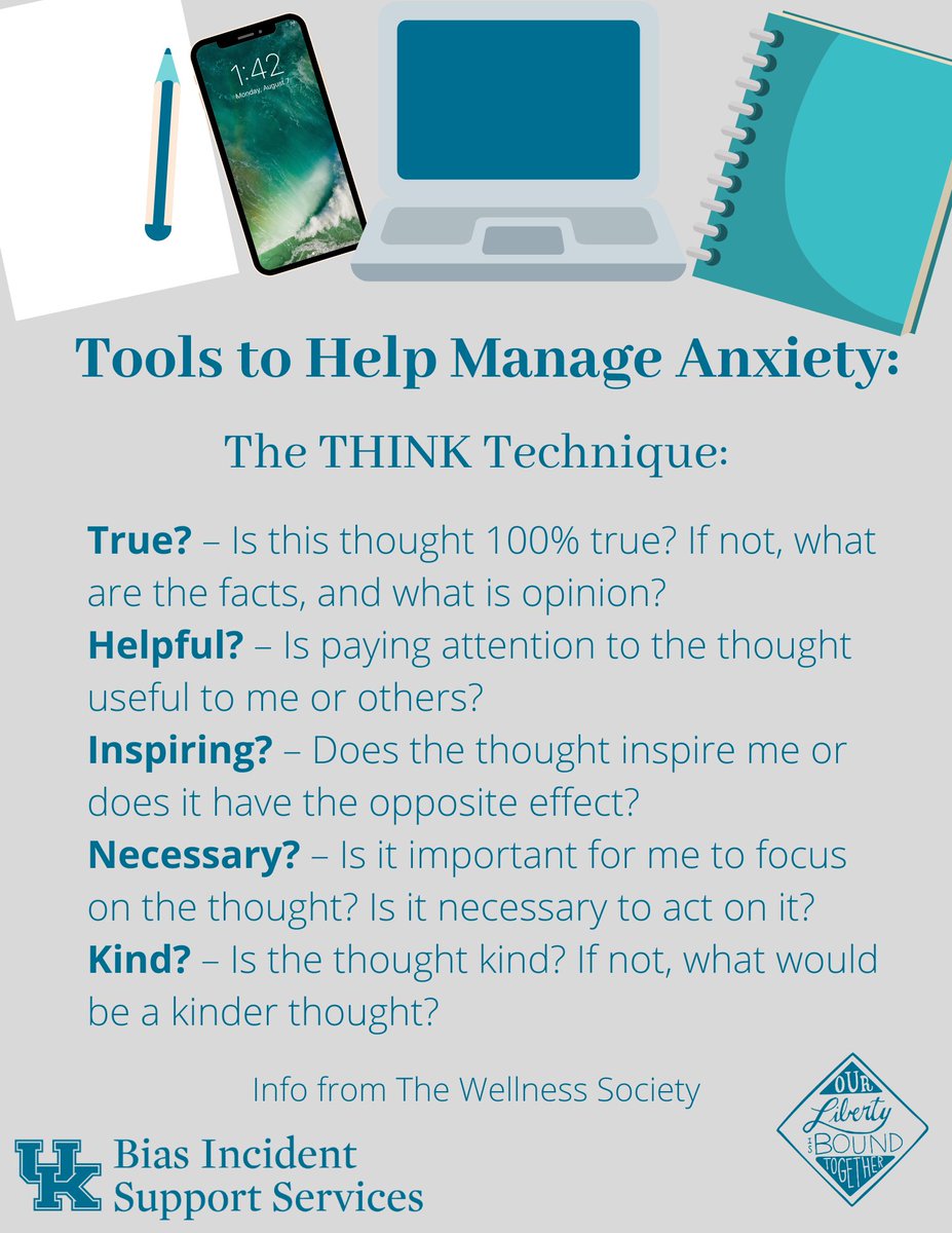Here are some tips to help manage each day! Try using The THINK Technique when you feel anxious about something. If you think this will benefit a friend or someone you know, share it with them!