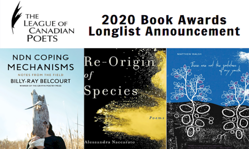 ubccrwr's tweet photo. Congratulations to our MFA alumni Alessandra Naccarato and Matthew Walsh, as well as our faculty member Billy-Ray Belcourt on making the @CanadianPoets 2020 Book Awards longlist! 

@AlessandraNacc @croonjuice @BillyRayB 

@bookhugpress @goose_lane @HouseofAnansi 

#authors #books https://t.co/0LHVffi6Ww