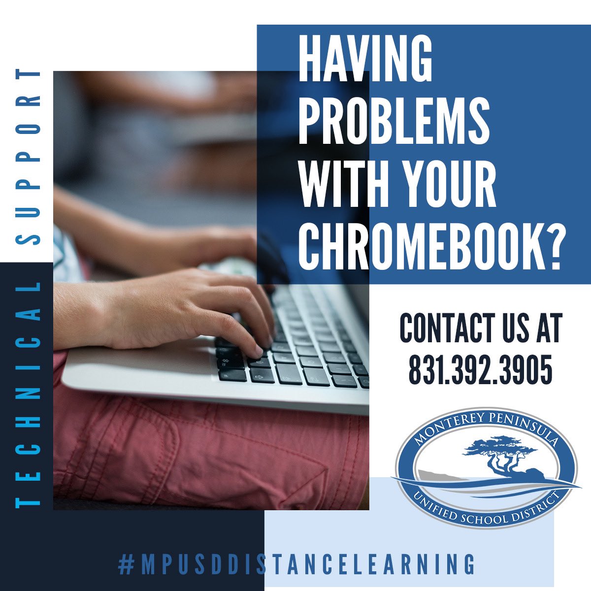 DLAMP_lobos's tweet photo. Tiene problemas con su Chromebook? 

Having problems with your Chromebook? 
💻📞

#mpusddistancelearning https://t.co/OTlgu31GmD