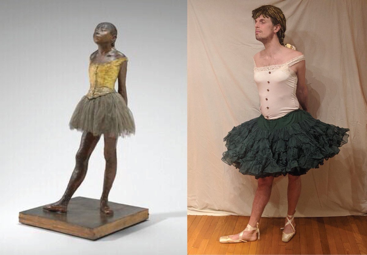 A poised version of Edgar Degas’s “Little Dancer Aged Fourteen” (1878-1881) as interpreted by  @brian_bergeron.