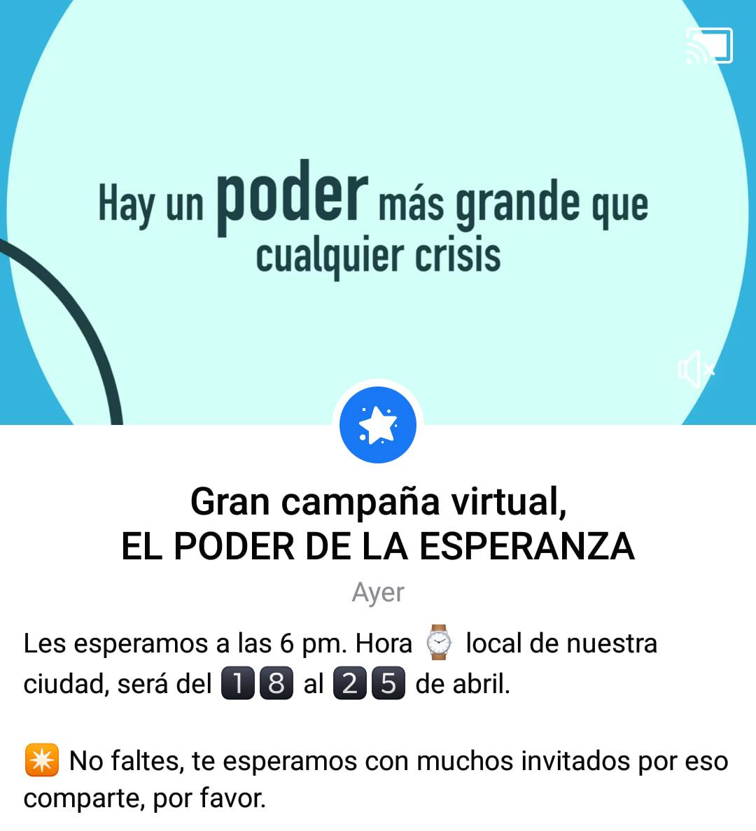 RGODINEZF's tweet photo. TE INVITAMOS A PODER ENCONTRARNOS EN ESTA FECHA Y DISFRUTAR DEL PODER DE LA ESPERANZA, COMPARTE!!!!! PARA QUE MUCHOS MAS PUEDAN DISFRUTAR. https://t.co/CL5wPulCTo