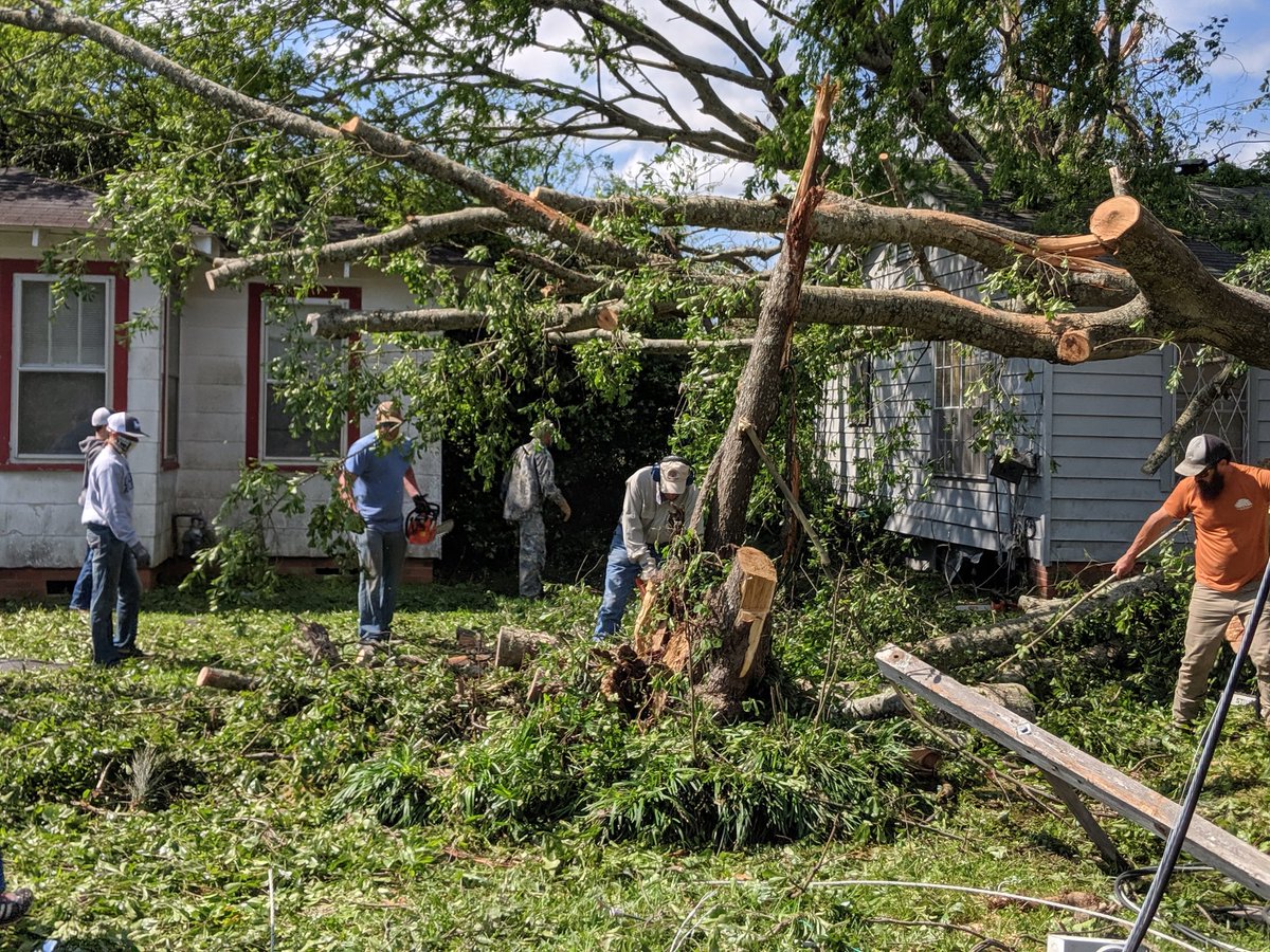 Cleanup efforts continued in the Riverbend area of West Monroe where a tornado touched down Easter Sunday. Those who would like to volunteer should contact the Mayor's Office at 318-396-2600.