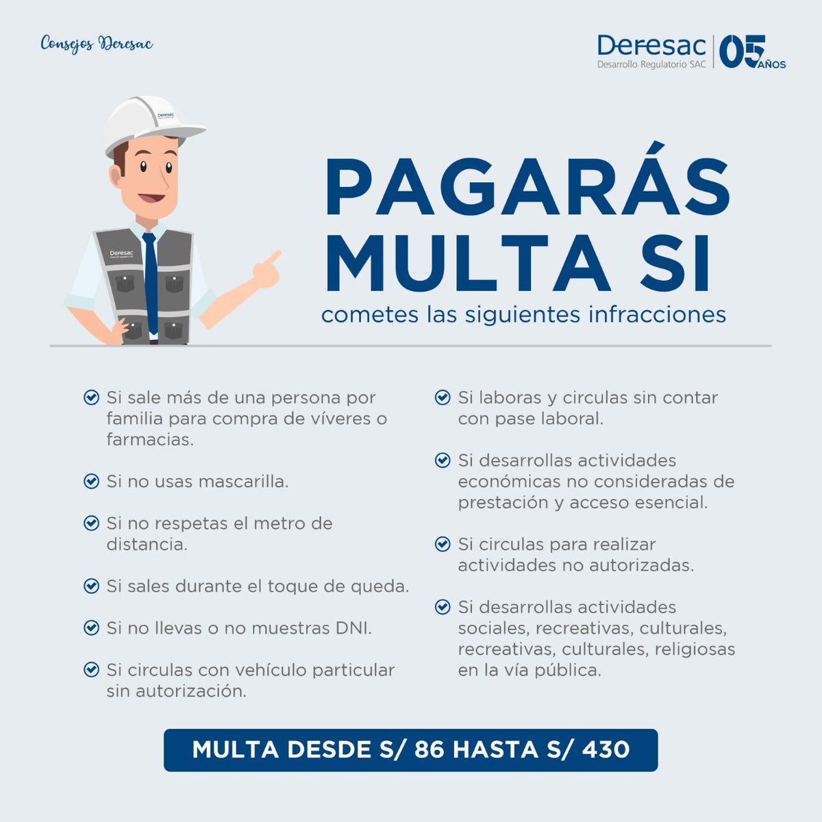 DeresacPeru's tweet photo. Recuerda, si cumples con la cuarentena... https://t.co/ACh8pWtxnp