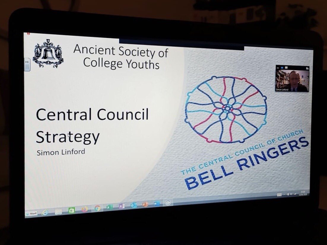 PresCCCBR's tweet photo. Thank you to the venerable Ancient Society of College Youths for giving me an audience this evening. An international audience no less! #bellringing @ccringing #sendtheelevatorbackdown https://t.co/hXaVaulhfk