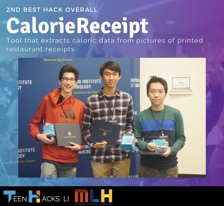 TeenHacksLI's tweet photo. 🏆 Congrats to our #thli2019 Fall winners of SECOND PLACE.

Check out our devpost for more info and stay tuned for Fall 2020 🔥 https://t.co/ZSCK5ceRYX