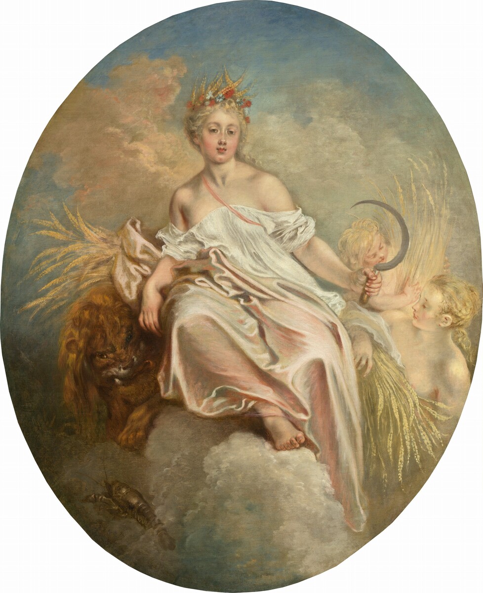 Quin and her mom  @CaldwellArtMISD perfectly captured the grace of Antoine Watteau’s “Ceres (Summer)” (c. 1717/1718).