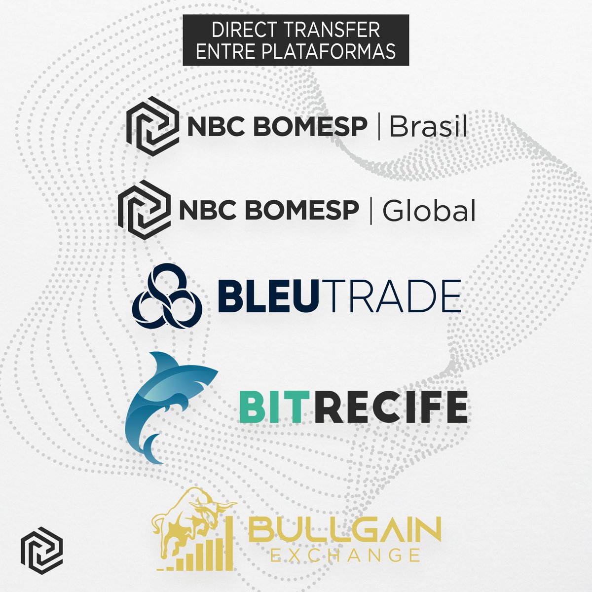 Agora você pode realizar transferências diretas entre as plataformas BOMESP Brasil, BOMESP Global, Bleutrade, Bitrecife e Bullgain com TAXA ZERO para todas elas.

Aproveite para negociar com os melhores valores!
bomesp.com.br
