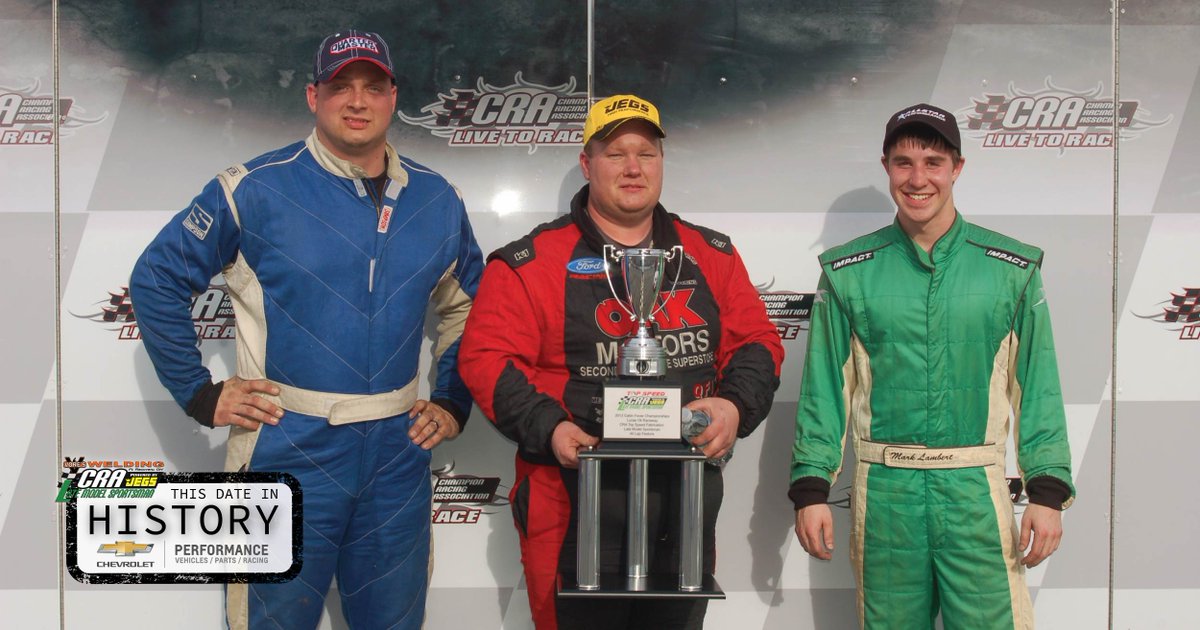 CRAracing's tweet photo. On this date in #CRAHistory 4/14/13 - Jason Atkinson fended off @MarkLambert18 to win the Vores Welding CRA Late Model Sportsman Cabin Fever 40 @LucasOilRaceway

🏁P1) Atkinson P2) Lambert P3) VanAlst
⏫Hard Charger: VanAlst +21
🟢Laps: 40 🟡7 🔴0
⏱️Pole: Trey Craig
📩Entries: 27 https://t.co/UxfrCw9FZg