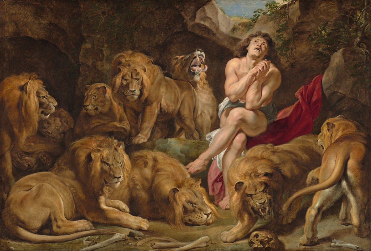 And last but not least, Rachel Jeffers and her family have been busy recreating several works from our collection, but their version of Sir Peter Paul Rubens’ “Daniel in the Lions' Den” (c. 1614/1616) has to be our favorite.