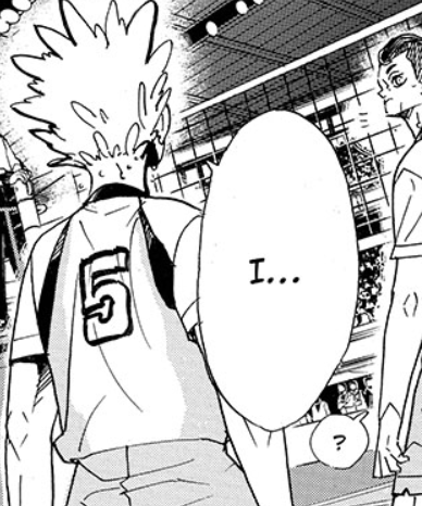 Hoshiumi is a character who has known his weaknesses for a long time and evolved accordingly. When he sees Hinata, someone who has the same disadvantage, but still fights to play in a way that was "restricted" to players like him, it impacts him deeply.