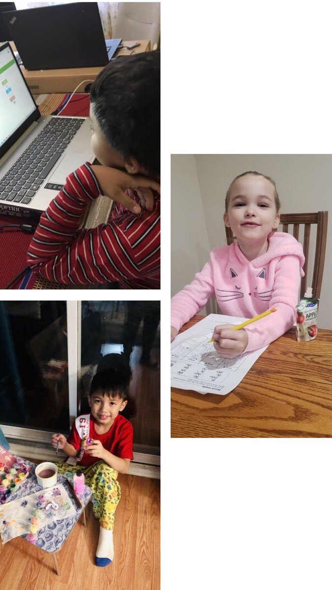 GpMackie's tweet photo. Grade One’s are getting engaged in remote learning through different ways. @schan_tdsb https://t.co/mQRfVhd2Cp