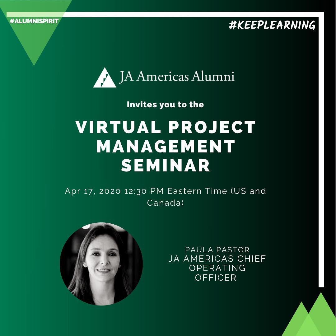 @JAAmericasAlumni nos invita a su primer seminario con Paula Pastor, JA Americas Chief Operating Officer. 💚
No se pierdan ls historias y conocimiento que esta increíble mujer que con su equipo lidera 30 países y colabora con 6 regiones del mundo. 🙌🏼