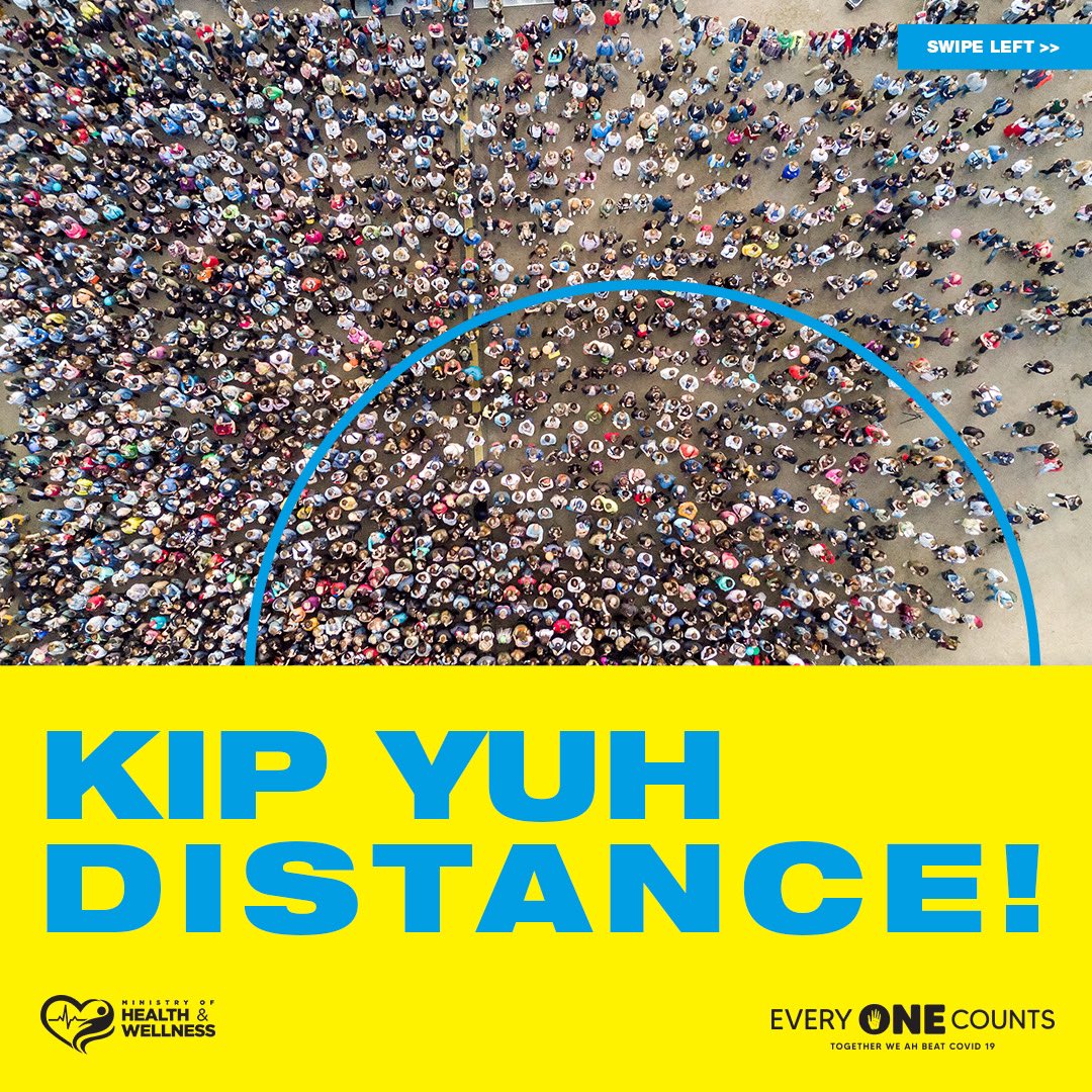christufton's tweet photo. Every ONE Counts!

When you see things like this, don’t be a part of it! 

• At work and feel yuh too close? Distance yuh self!

��� No soap or water at the office? Speak up and contact your boss! https://t.co/KvhZJmhOCG