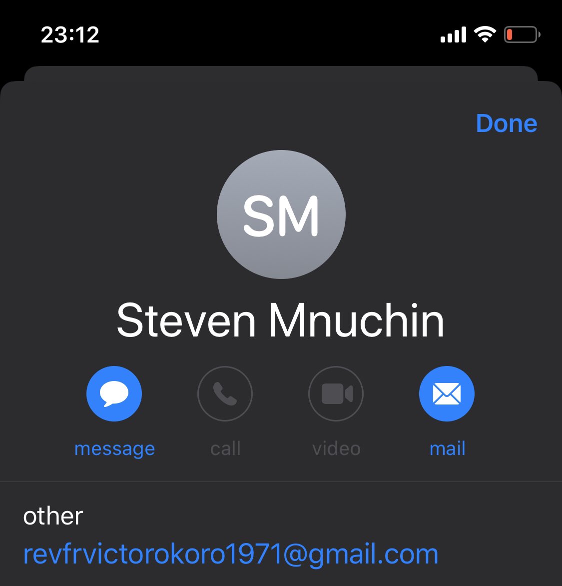  @stevenmnuchin1  @FBI  @CIA Although in future he should probably not email me from his private email address.  #SeemsLegit