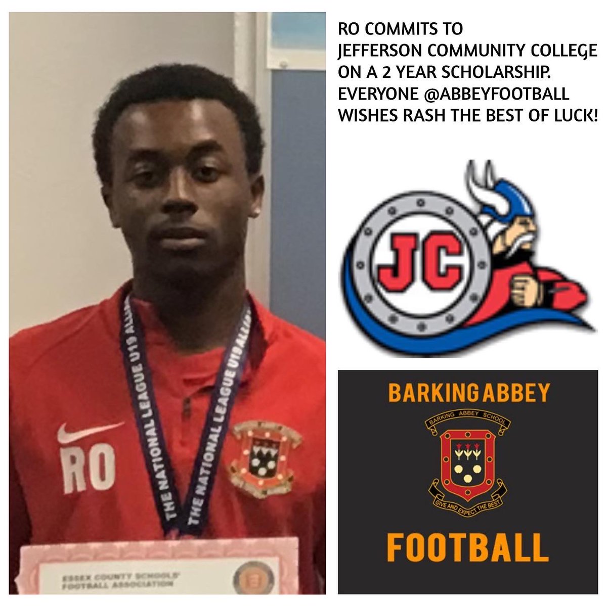 AbbeyFootball's tweet image. We are proud to announce that @Barkingabbeyfootball have more football academy students that have committed their futures via a student-athlete scholarship to the 🇺🇸US! Congrats to RO and FB on your next journey!
#developing  #realpathways #studentathletes📚 #baller #baway