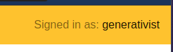Signed in as: generativist