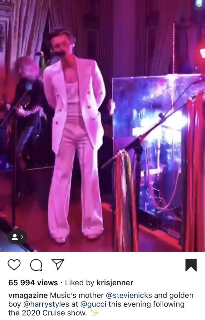 31 May 2019: Kris likes a video of Harry on Instagram.