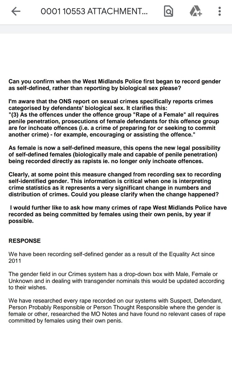 There was a jump in prosecutions of women that started around 2015/2016 which gender crits have alleged are the result of trans women self defining. But freedom of information act responses like the one below from 2016 seem to suggest that's not entirely plausible.