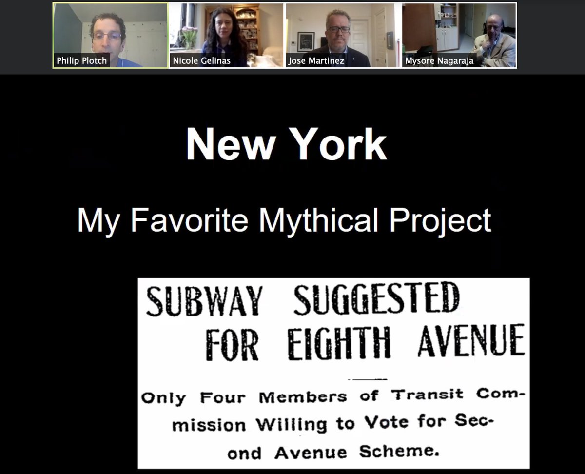 We are live with our panel with  @profplotch about building the Second Avenue Subway and lessons for MTA capital investment entering a period of fiscal constraint.