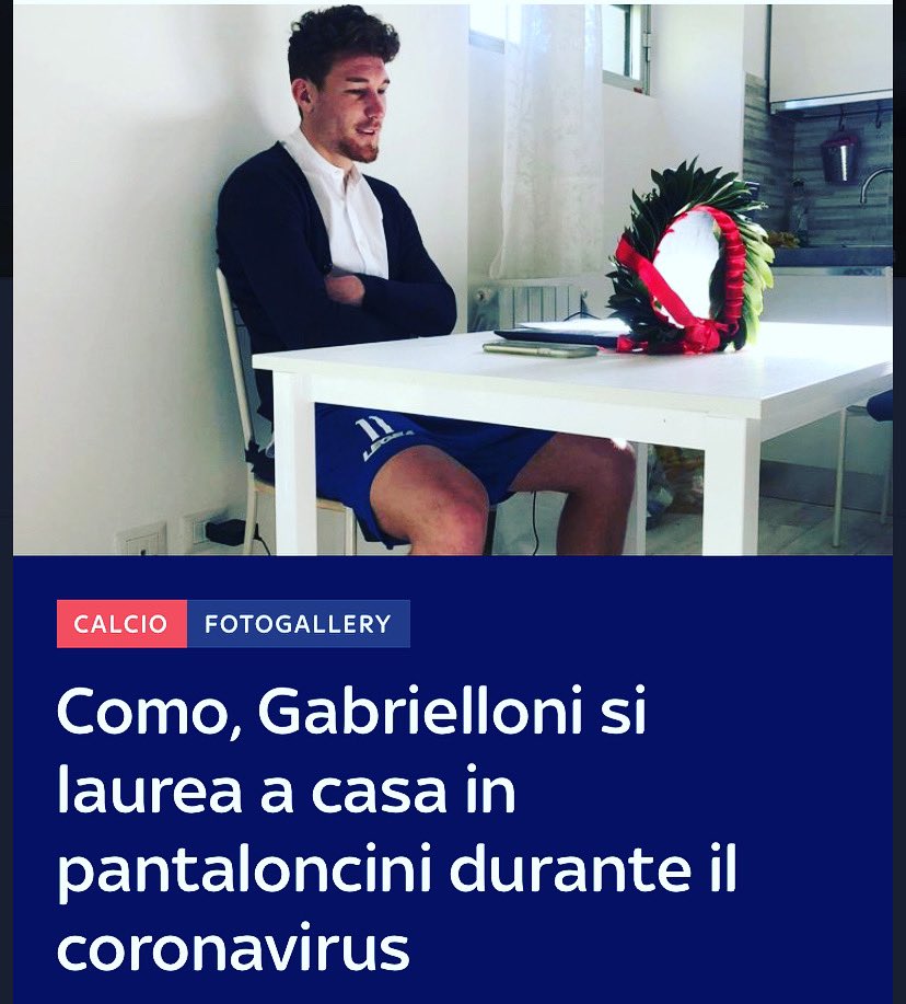 Ci piace pensare che il calcio sia un ottimo strumento professionale per arricchirsi ed eventualmente farne un lavoro. Non un ottima scusa per non lavorare. Bravo Ale Gabrielloni.