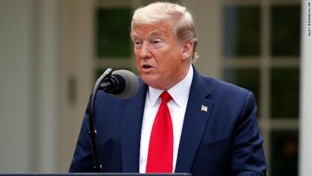 cnnbrk's tweet photo. Trump halts US funding to the World Health Organization while a review into its handling of coronavirus is conducted https://t.co/K324cCbVgV https://t.co/l4lB9XlRON