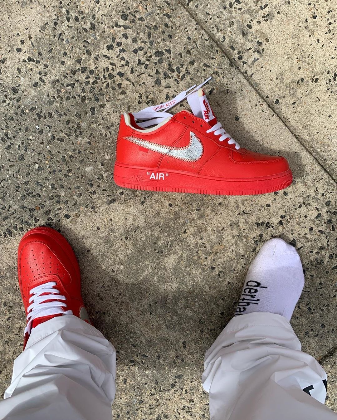 off white af1 red