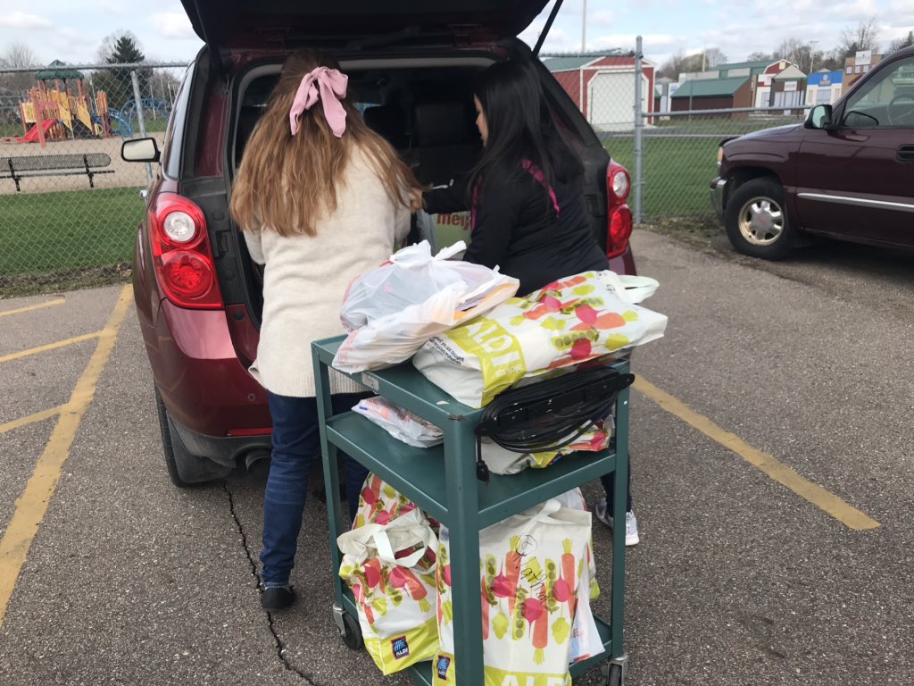 WallSchool's tweet photo. Loading up the last of student’sbpersonal items and organizing efforts to deliver them!  So proud of our families and our school family too!  @sturgisps #weareforyou @WallSchool https://t.co/4VbVORKzD8