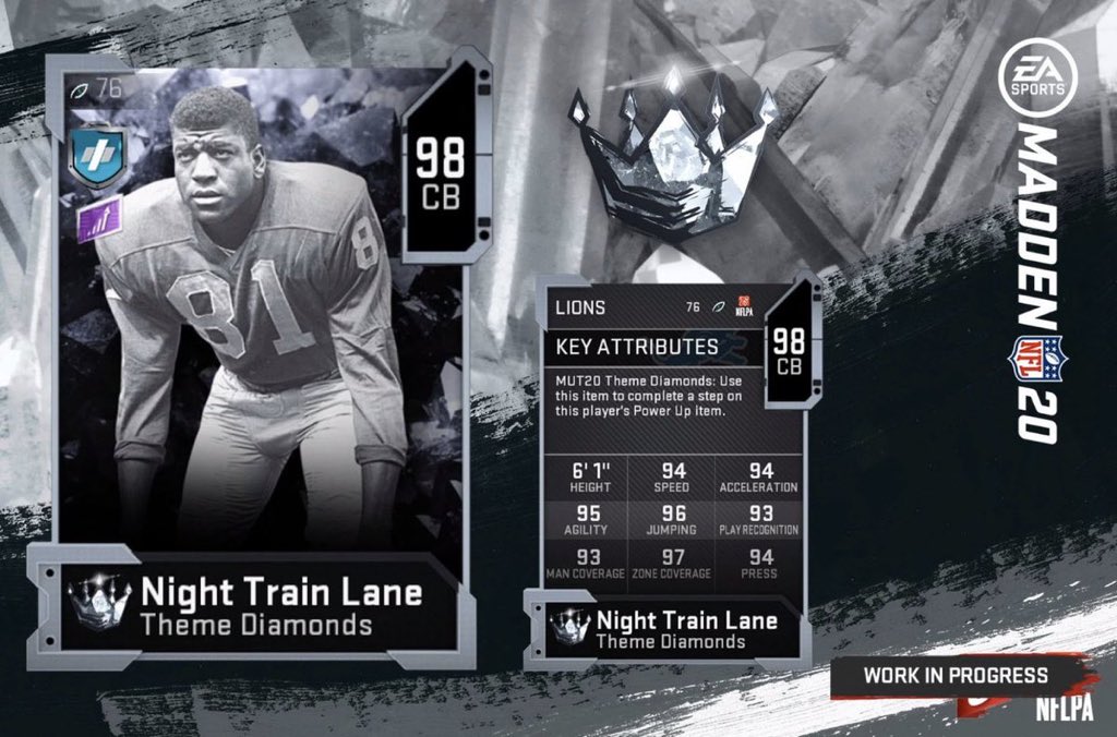 MUTguide's tweet photo. The Night Train Lane/Theme Diamonds 2 set is alive and well!
 Made 1.75 million coins this time! Check out the method here: https://t.co/WihkNpaH7N

#Madden20 #madden #MaddenNFL20 #mut https://t.co/T6rfU3lH7d