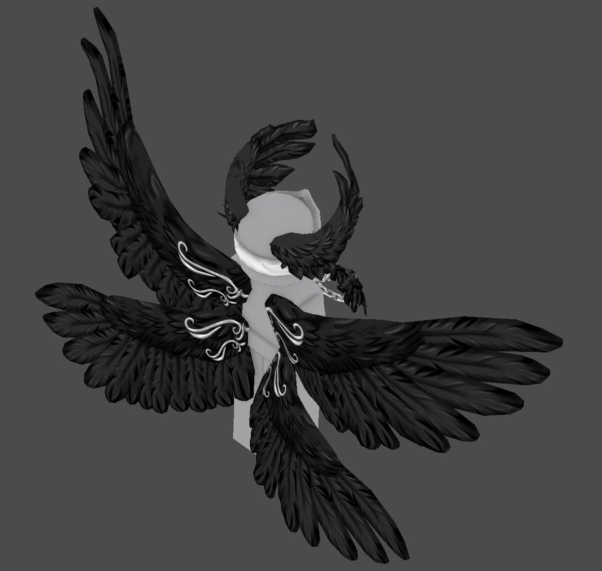 Erythia On Twitter Are You A Dark Angle Or A Light Angle Haha Just Got Done Texturing The Demon Version Of My Guardian Wings Texturing In Black Is Such A Challenge Now - white wings roblox