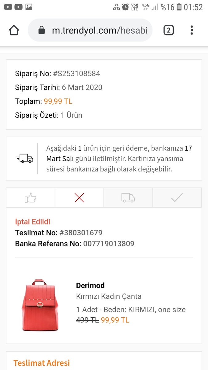 Trendyol A Twitteren Mehtap Metin 18 Mart Tarihinde Tarafiniza Mail Yolu Ile Bilgilendirme Yapildigini Gormekteyiz Kontrol Etmenizi Rica Ederiz