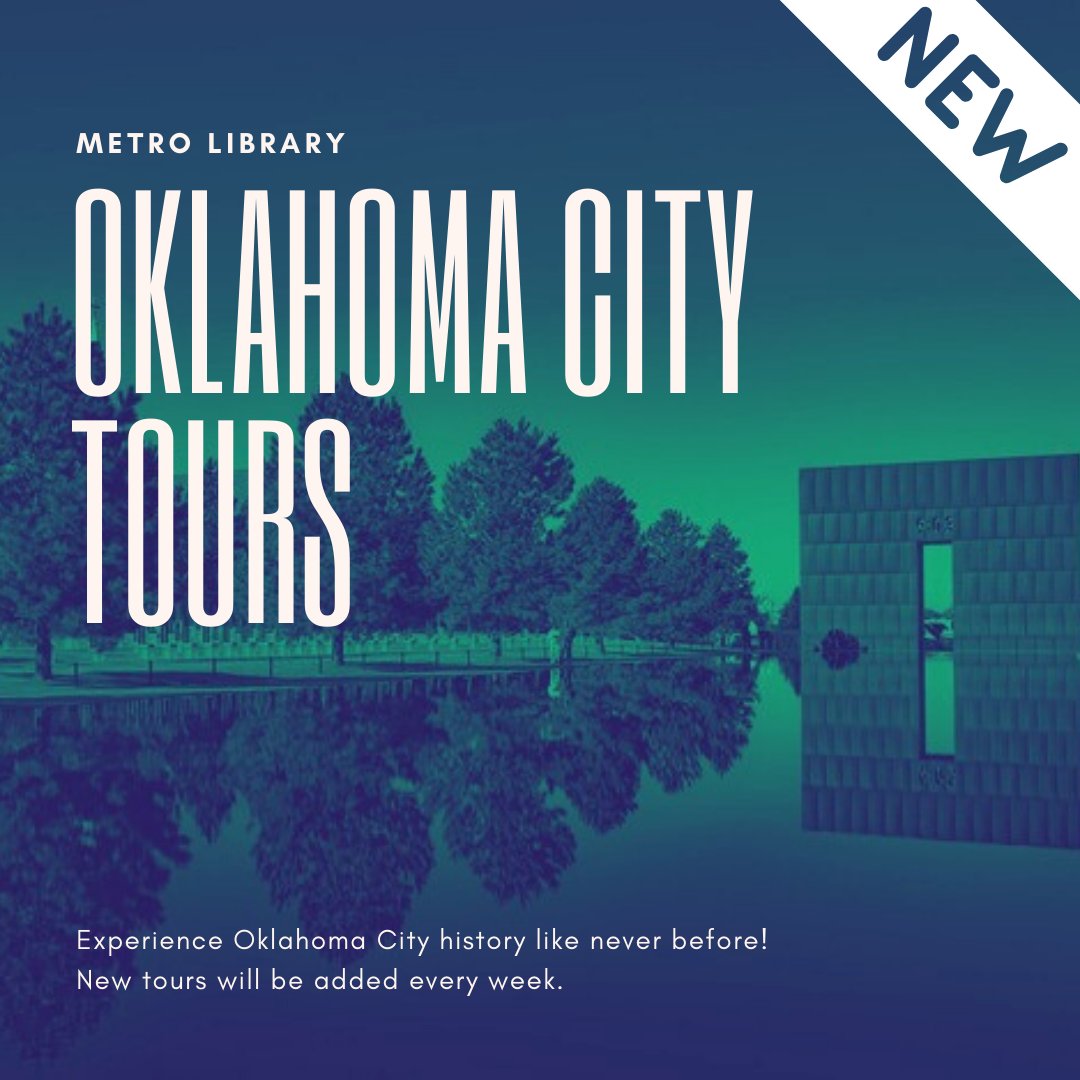 #StayHomeOKC doesn't mean you can't still go outside for exercise and fresh air. Our walking, cycling, and driving tours are perfect for getting out of the house while learning OKC history. Visit metrolibrary.org/okctours and share your experience with us by using #mlsokctours