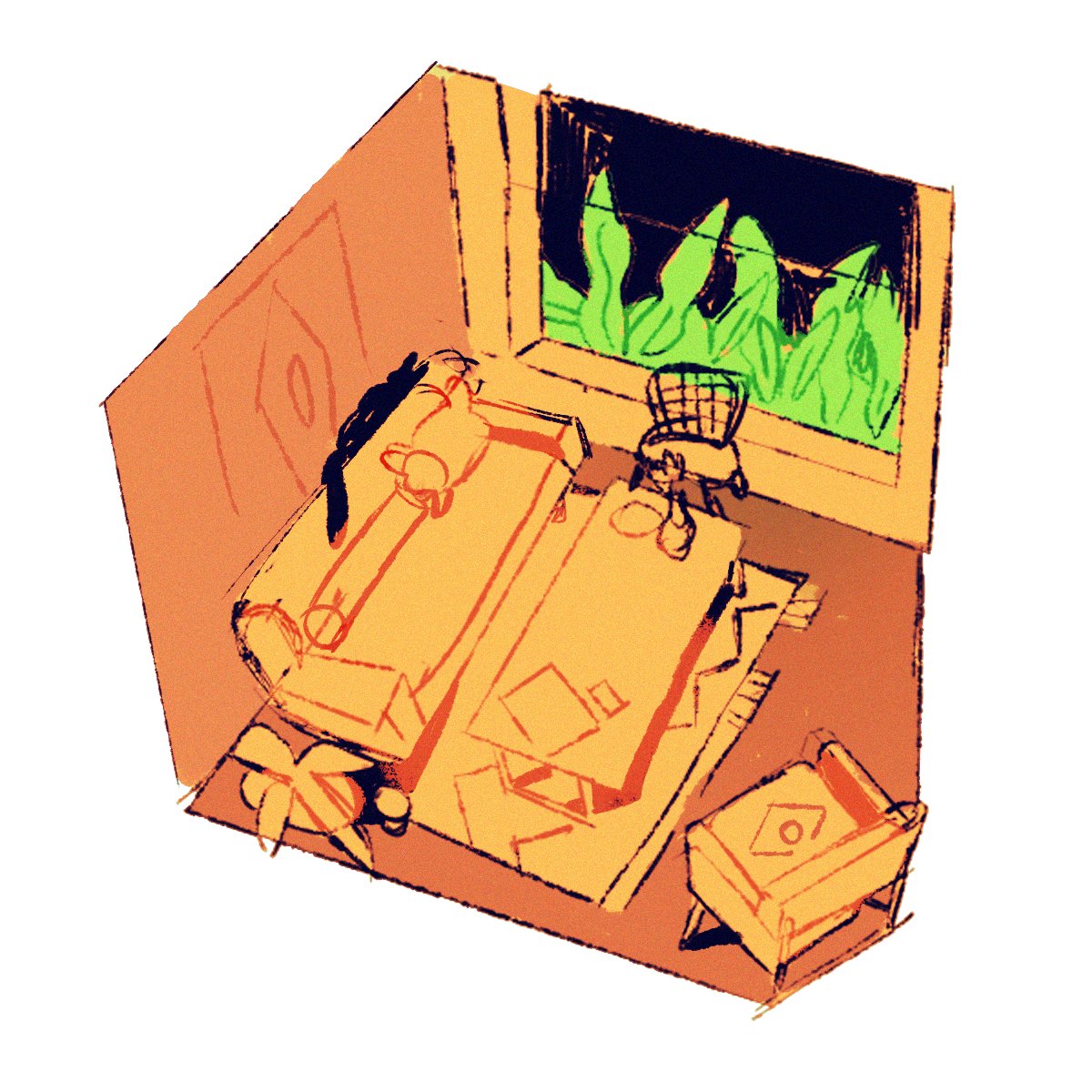 guripibavioleta's tweet photo. Gatos y cuartitos 🚪 #illustration #digitalart #scenaries #bosquejitosasíquesí https://t.co/kVcfmF0nkj