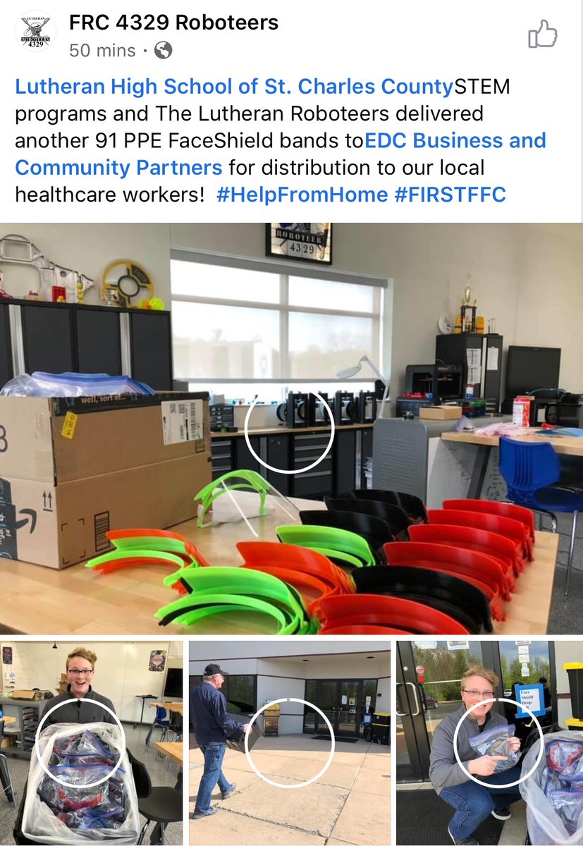 We are so incredibly proud of our <a href="/LutheranCougars/">Lutheran Cougars</a> STEM program &amp; our <a href="/4329Roboteers/">Lutheran Roboteers</a>! 

Awesome work...our students, teachers, mentors, &amp; donors helping work on &amp; funding the "Help from Home" initiative!

Academic Excellence...Christian Service!

#PawsUp 
a
#CougarPride