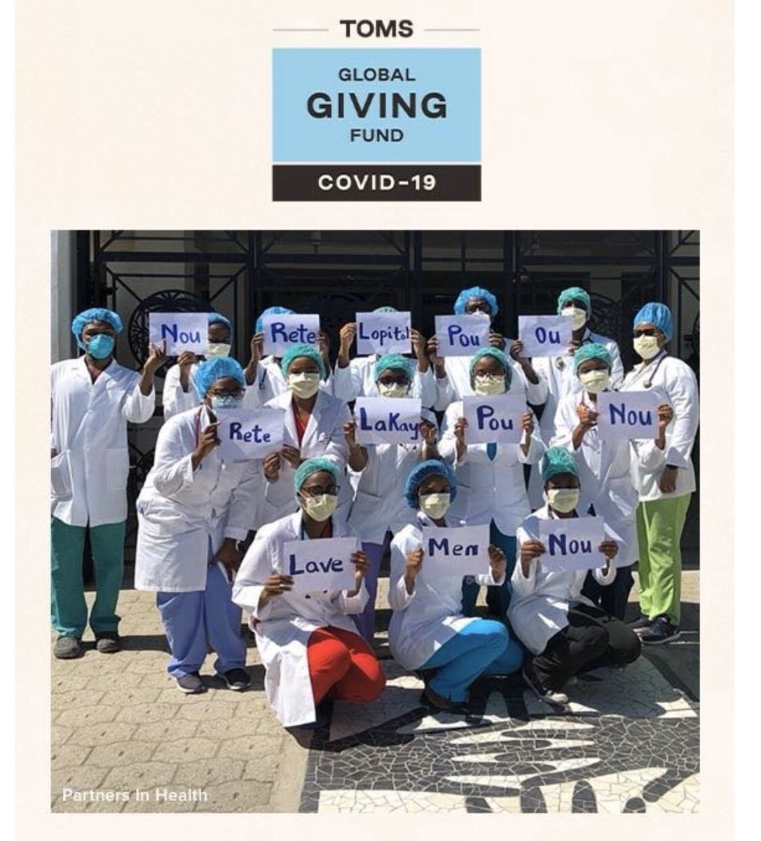 #Goodnews from #covid19 J30: <a href="/TOMSshoes/">TOMS Shoes</a> la généreuse marque de chaussures et lunettes qui a inventé  le « one for one » (un produit acheté, un produit donné à une personne dans le besoin) reverse en plus depuis le 1er avril un tiers de ses profits à la lutte  contre le COVID 💛😷