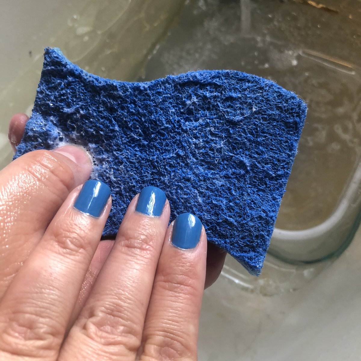 And even the dish sponge. NOT THAT I’D DO DISHES WITH FRESH NAILS! Oh the humanity!