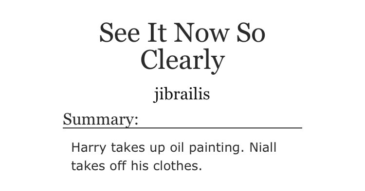 “See It Now So Clearly” by jibrailis•stupid boys in love https://archiveofourown.org/works/643...