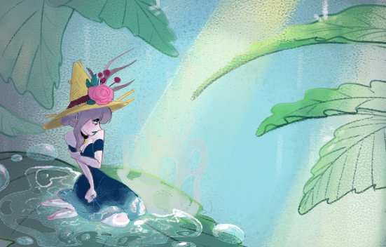 Wena3lle's tweet photo. A redraw from a sketch I did a while ago.
I know the colors are off but I tried my best at the moment OwQ
#waterwitch #springwitch #sunray #tinypeople #watercolor #sketchbook #artistontwitter https://t.co/GW81veCYm9