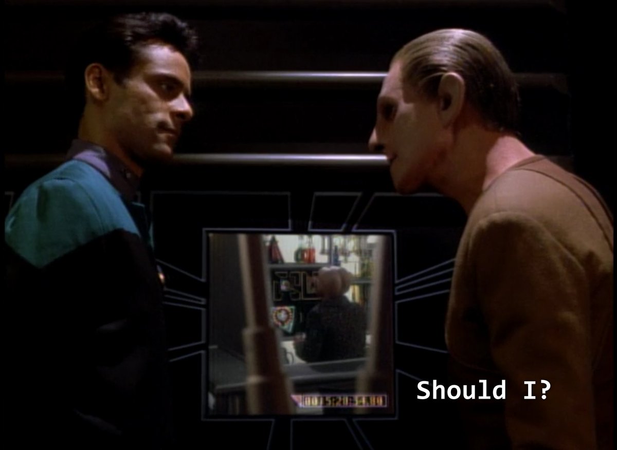 this has led to my new shiny headcanon wherein Odo quickly ferrets out that Garak and Bashir are together, but exclusively uses that information to strongarm Bashir into giving him advice about his relationship with Quark