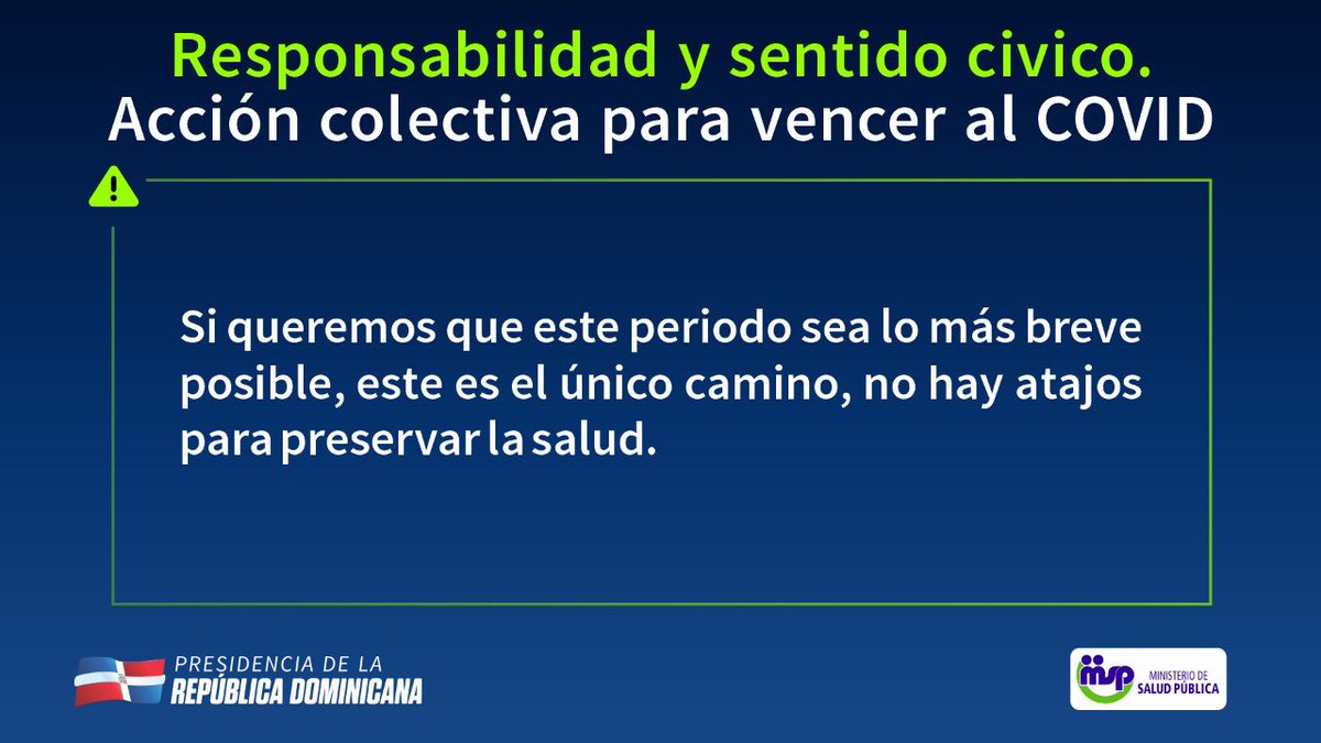 #CoronavirusRD: No podemos volver a tener calles llenas de gente, establecimientos abiertos y aglomeraciones de personas.

Apelamos a tu amor a la vida y a la de tus familiares y amigos. Por favor, #QuédateEnCasa.