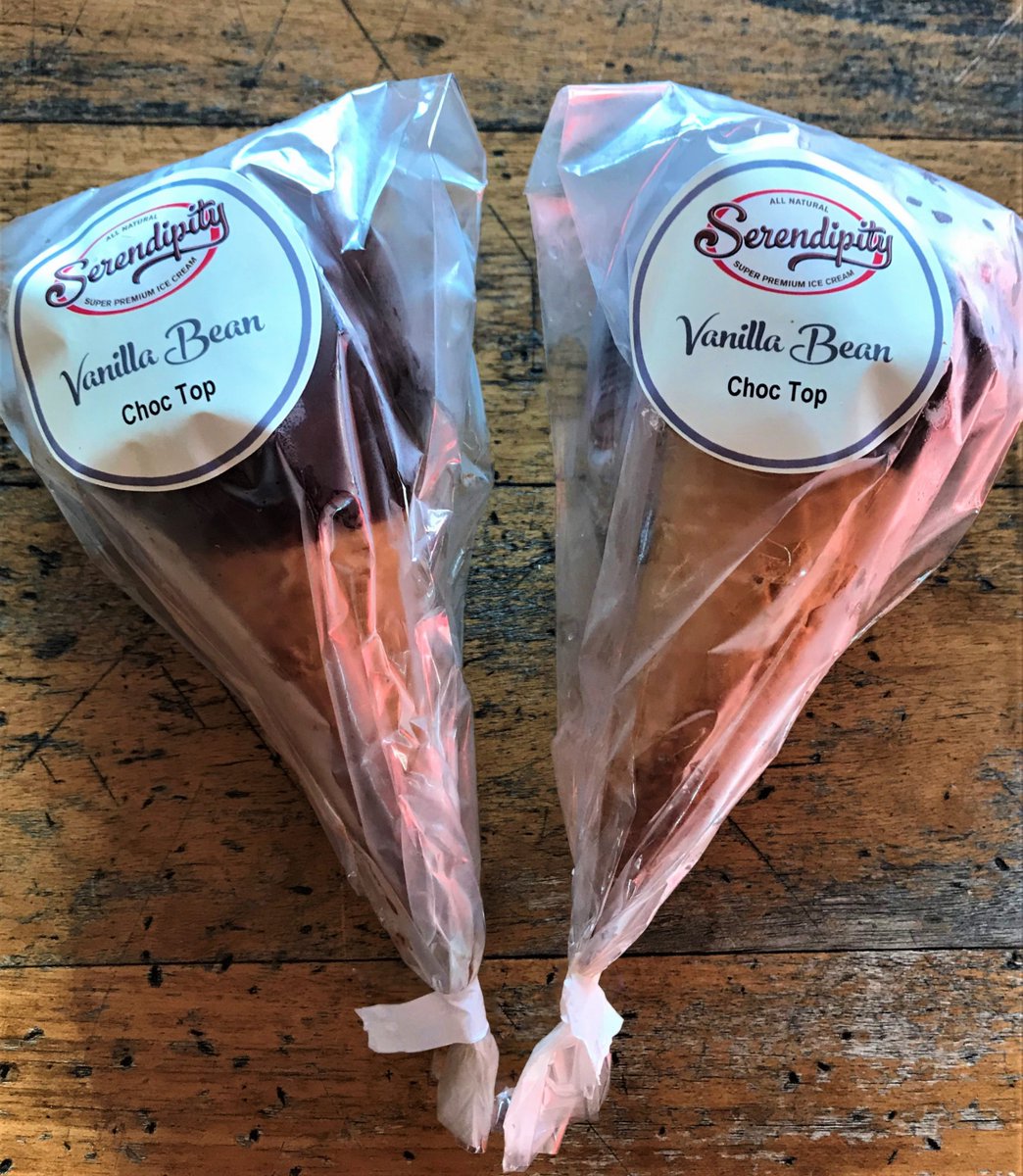 Creamy Vanilla Bean Ice Cream, coated in Dark Chocolate coating, all on top of a crunchy waffle cone😍 Perfect for all of your home movie nights! Now available at our factory store! #choctop #icecream #selfisolate