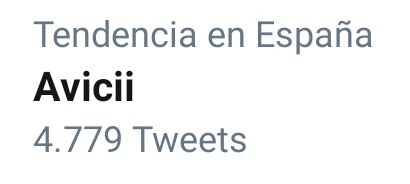 Hostia! Vi a Avicii en tendencias y ya pensaba que le había pasado algo, qué susto