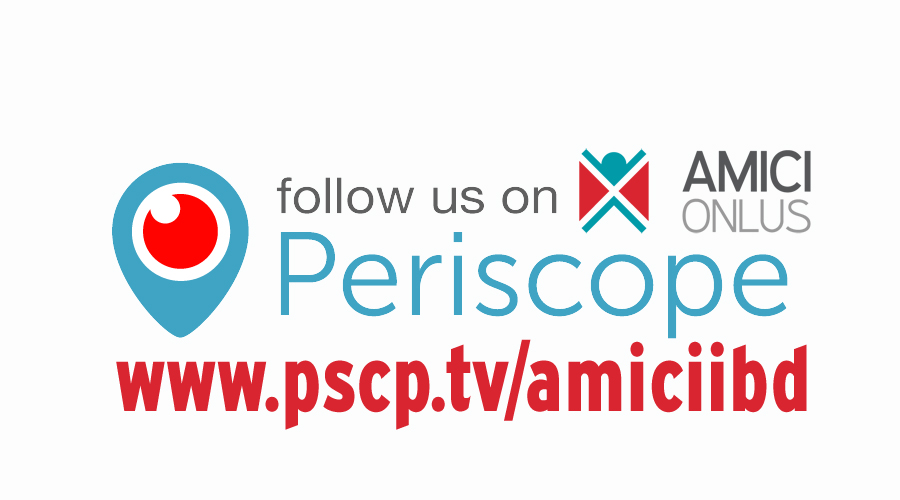 amiciibd's tweet photo. Da oggi siamo anche su ✅ @PeriscopeCo, l'app sviluppata da #Twitter che permette di trasmettere video 🎦 in tutto il mondo🌎in diretta streaming. 
Clicca qui per seguirci ➡️ https://t.co/NWBAWuhap2 

#crohn #coliteulcerosa #MICI #IBD #AMICIweCare https://t.co/nbgp0myB9D