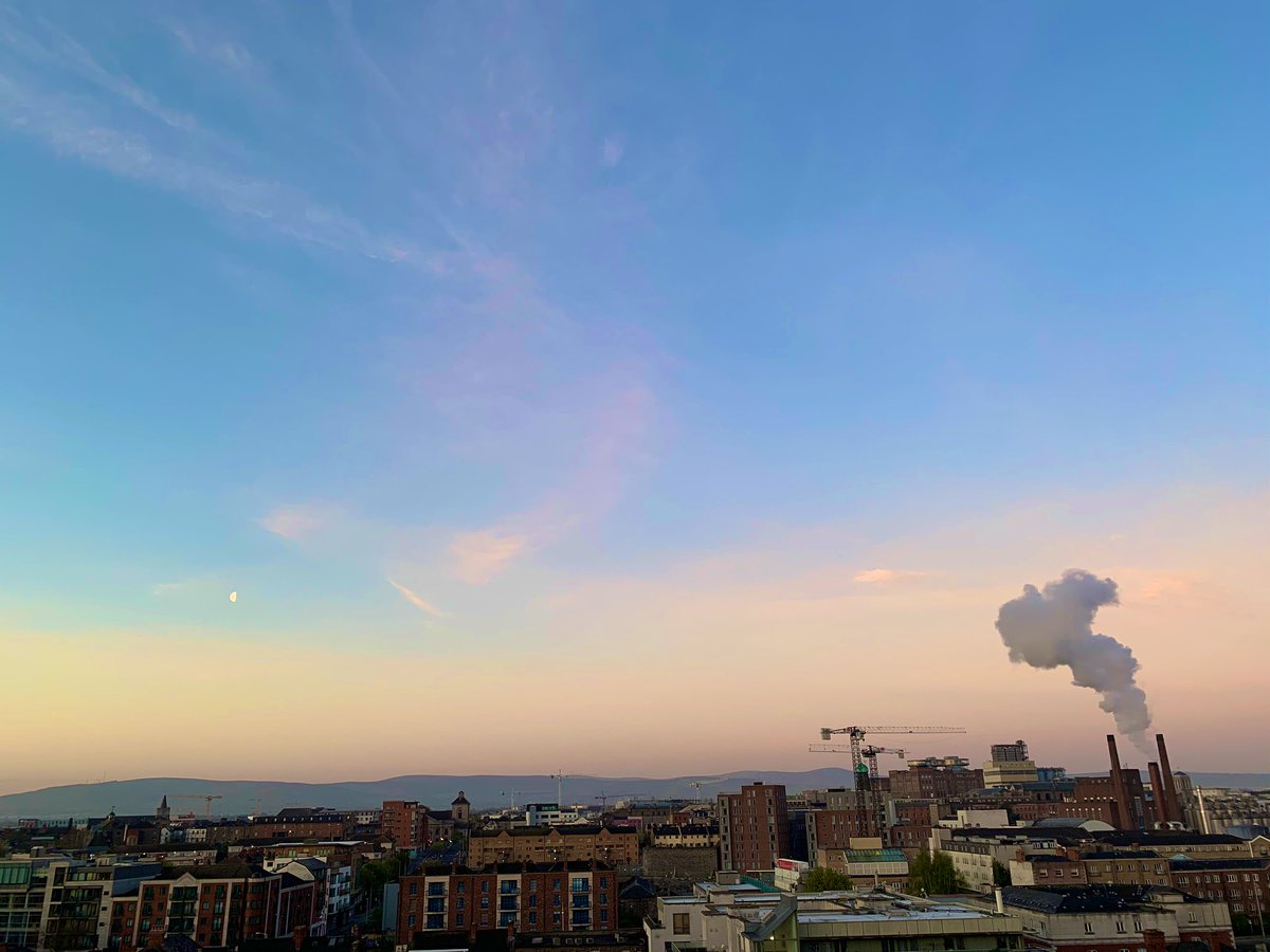 “If we winter this one out, we can summer anywhere..” 
Gorgeous views reminding us of how beautiful #Dublin is this morning in #Smithfield
