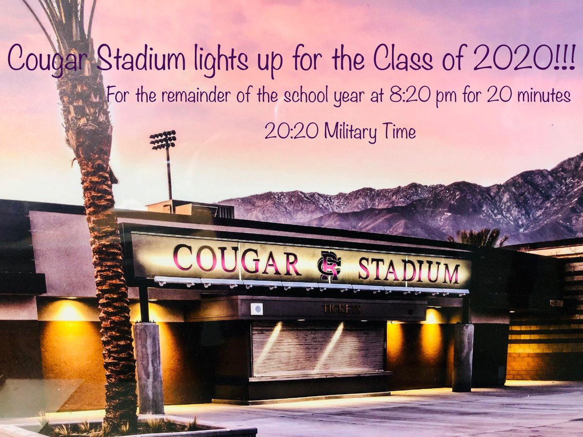 RanchoHSCougars's tweet photo. RCHS Seniors... This is for you!!!! https://t.co/Dt3swqQs39