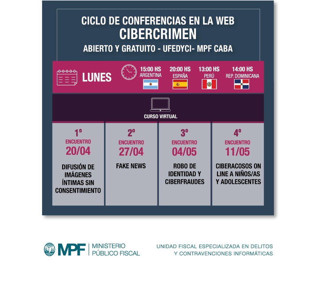 danydupuyok's tweet photo. Regístrate. Los mejores expertos en Cibercrimen debatirán con vos. https://t.co/IUKRbUuQcA