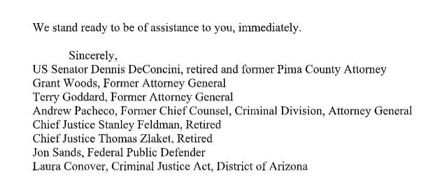 JimmyJenkins's tweet image. NEW: Group led by @GrantWoods, @TerryGoddardAZ and former AZ Chief Justices offers assistance and urges Gov. @dougducey to immediately act to furlough inmates to reduce risk of COVID-19 in the prisons. Letter sent yesterday warns, "The risk for riot and prison break is very real"