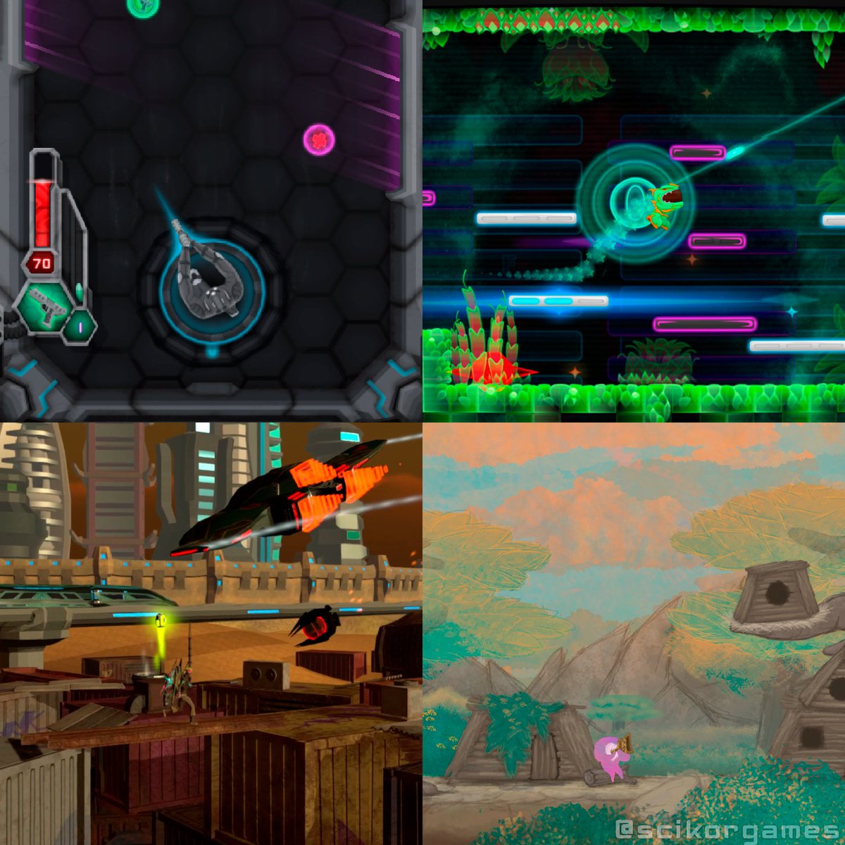 Rob_scikor's tweet photo. Hi #portfolioday! Robert here, I've been studying and developing games for three years, and those were my accomplishments! The bottom images are from college projects, the top right is Final Scale, a huge milestone, because it was the first game I launched on #Steam!
#gamedev https://t.co/Pb6Vki57pu