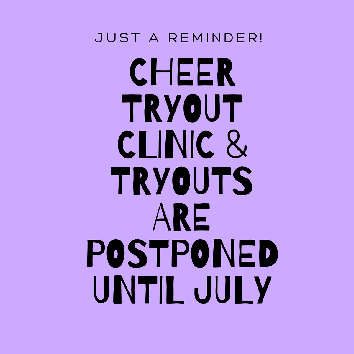 Cheer tryout clinic and tryouts are postponed until the WEEK of JULY 7th! Katy ISD does not have an exact date yet! I will update everyone with more information as soon as I get it! <a href="/CardiffColts/">Cardiff Junior High</a>